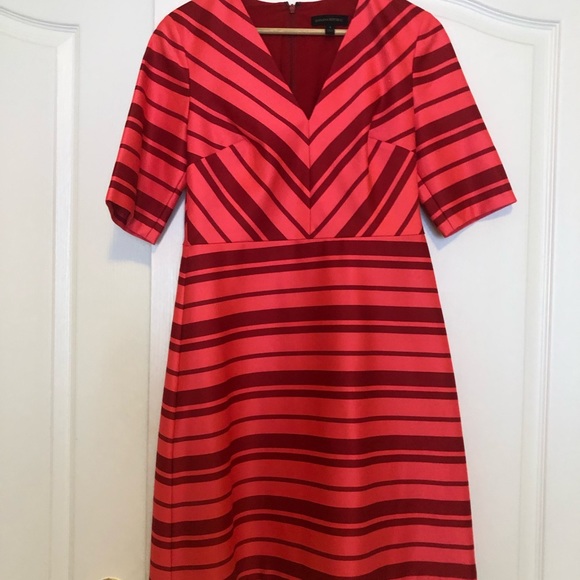 Banana Republic Orange & Burgundy Dress - Picture 1 of 3